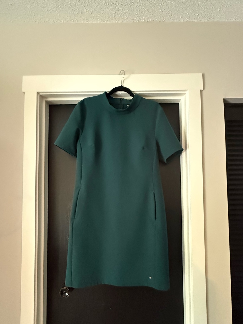 Fig dark Green Short Sleeve Shift Dress